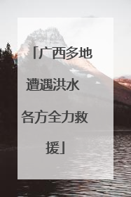 广西多地遭遇洪水 各方全力救援