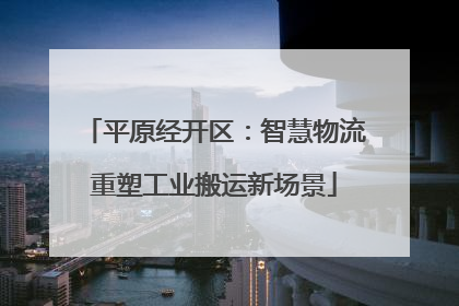 平原经开区：智慧物流重塑工业搬运新场景