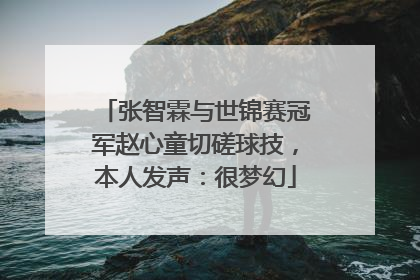 张智霖与世锦赛冠军赵心童切磋球技，本人发声：很梦幻