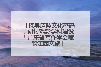 探寻庐陵文化密码，研讨戏影学科建设！广东省写作学会赋能江西文旅