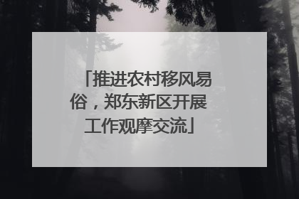 推进农村移风易俗，郑东新区开展工作观摩交流