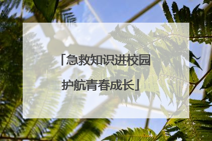 急救知识进校园 护航青春成长