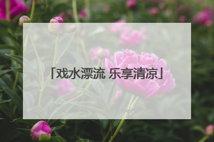 戏水漂流 乐享清凉