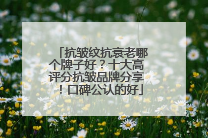 抗皱纹抗衰老哪个牌子好？十大高评分抗皱品牌分享！口碑公认的好