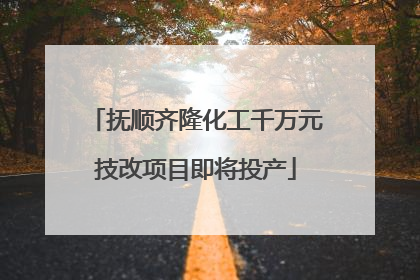 抚顺齐隆化工千万元技改项目即将投产