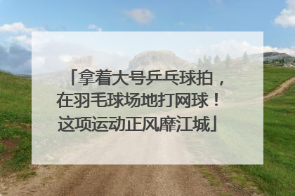 拿着大号乒乓球拍，在羽毛球场地打网球！这项运动正风靡江城