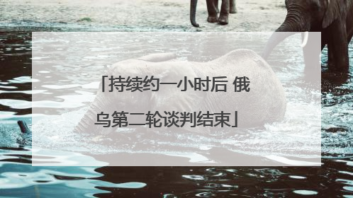 持续约一小时后 俄乌第二轮谈判结束