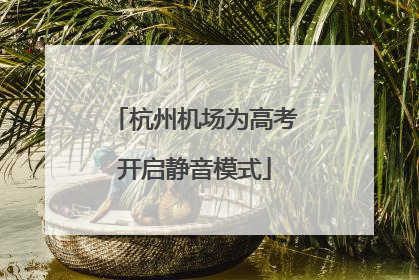 杭州机场为高考开启静音模式
