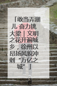 敢当弄潮儿 奋力挑大梁｜文明之花开遍城乡，徐州以昂扬风貌冲刺“万亿之城”