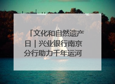 文化和自然遗产日｜兴业银行南京分行助力千年运河焕新出彩