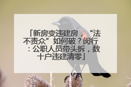 新房变违建房，“法不责众”如何破？闵行：公职人员带头拆，数十户违建清零