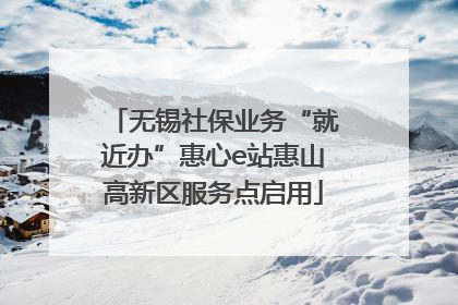 无锡社保业务“就近办”惠心e站惠山高新区服务点启用