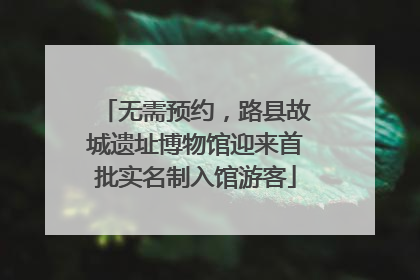 无需预约，路县故城遗址博物馆迎来首批实名制入馆游客