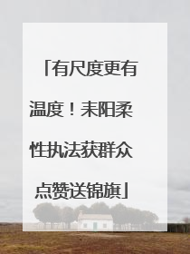 有尺度更有温度！耒阳柔性执法获群众点赞送锦旗