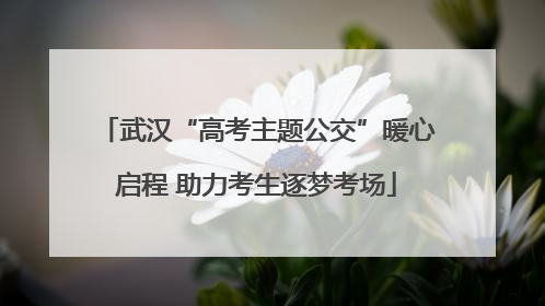 武汉“高考主题公交”暖心启程 助力考生逐梦考场