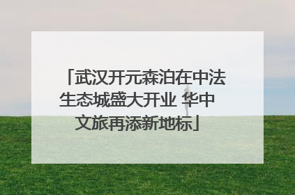 武汉开元森泊在中法生态城盛大开业 华中文旅再添新地标