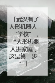 武汉有了人形机器人“学校”，“人形机器人进家庭，这是第一步”