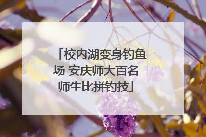 校内湖变身钓鱼场 安庆师大百名师生比拼钓技