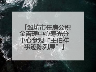 潍坊市住房公积金管理中心寿光分中心参观“王伯祥事迹陈列展”