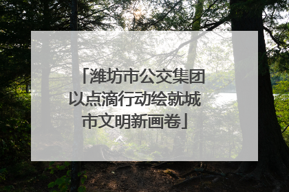 潍坊市公交集团以点滴行动绘就城市文明新画卷