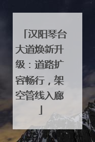 汉阳琴台大道焕新升级：道路扩容畅行，架空管线入廊