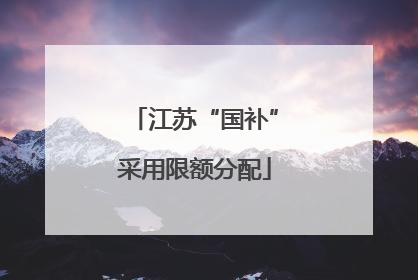 江苏“国补”采用限额分配