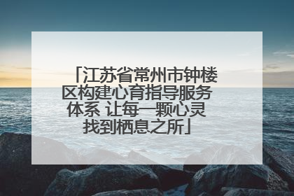江苏省常州市钟楼区构建心育指导服务体系 让每一颗心灵找到栖息之所