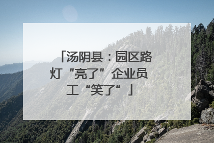 汤阴县：园区路灯“亮了”企业员工“笑了”