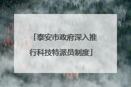 泰安市政府深入推行科技特派员制度