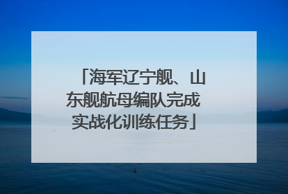海军辽宁舰、山东舰航母编队完成实战化训练任务