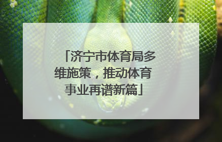 济宁市体育局多维施策，推动体育事业再谱新篇