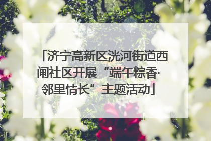 济宁高新区洸河街道西闸社区开展“端午粽香·邻里情长”主题活动