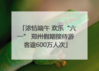 浓情端午 欢乐“六一” 郑州假期接待游客逾600万人次