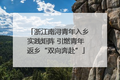 浙江南浔青年入乡实践矩阵 引燃青年返乡“双向奔赴”