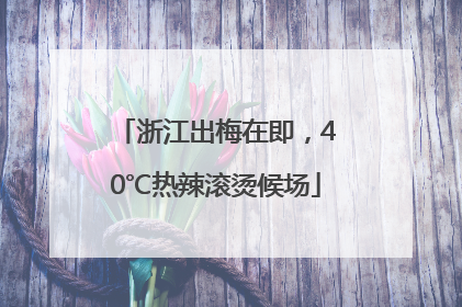 浙江出梅在即，40℃热辣滚烫候场