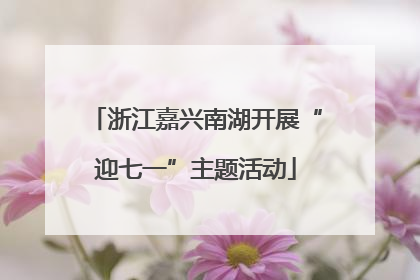 浙江嘉兴南湖开展“迎七一”主题活动