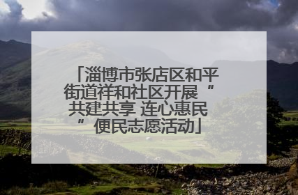 淄博市张店区和平街道祥和社区开展“共建共享 连心惠民”便民志愿活动