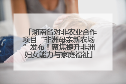 湖南省对非农业合作项目“非洲母亲新农场”发布！聚焦提升非洲妇女能力与家庭福祉