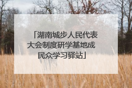 湖南城步人民代表大会制度研学基地成民众学习驿站