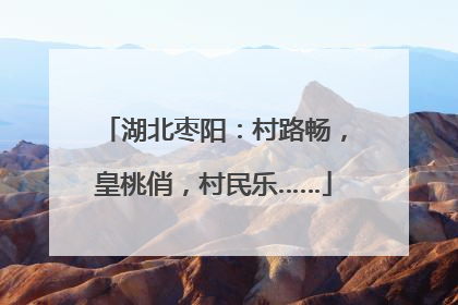 湖北枣阳：村路畅，皇桃俏，村民乐……
