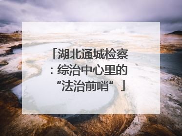 湖北通城检察：综治中心里的“法治前哨”
