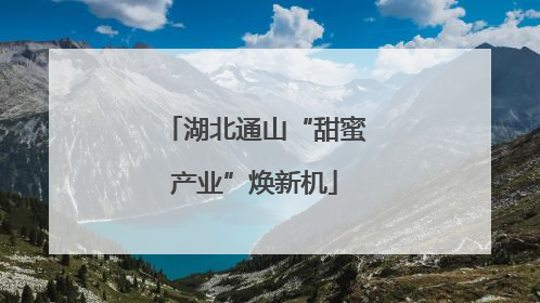 湖北通山“甜蜜产业”焕新机