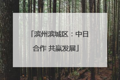 滨州滨城区：中日合作 共赢发展