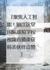 聚焦人工智能！镇江这堂国际虚拟学校视频直播课获韩美伙伴点赞