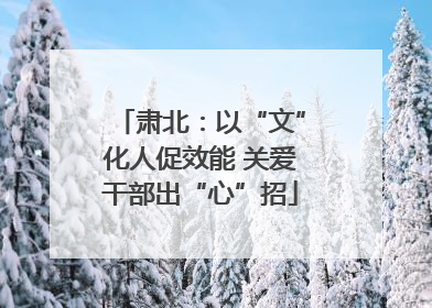 肃北：以“文”化人促效能 关爱干部出“心”招
