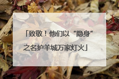 致敬！他们以“隐身”之名护羊城万家灯火