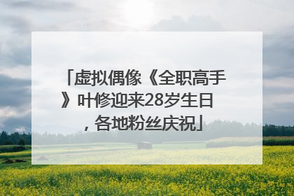 虚拟偶像《全职高手》叶修迎来28岁生日，各地粉丝庆祝
