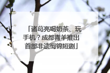 诸葛亮喝奶茶、玩手机？成都青羊推出首部非遗蜀锦短剧