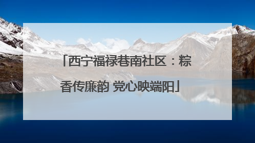 西宁福禄巷南社区：粽香传廉韵 党心映端阳