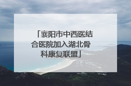 襄阳市中西医结合医院加入湖北骨科康复联盟